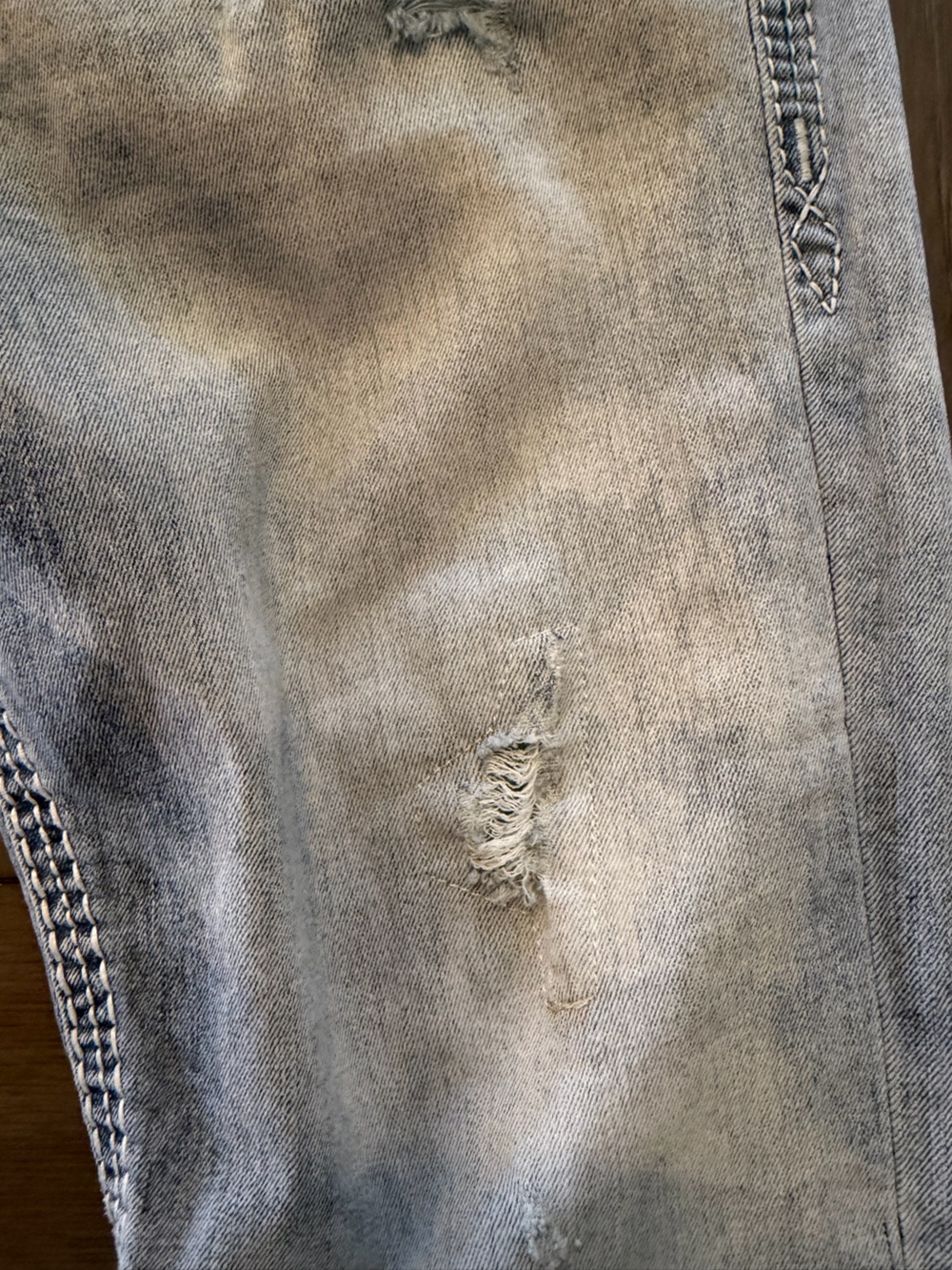 Rock Revival distressed Light Blue Embroidered Boot Cut Feeney Jeans 30/29 - Picture 4 of 8